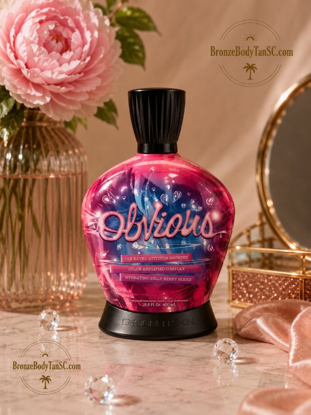 ☀️ Obvious ☀️Designer Skin - Hydrating Bronzer Tanning Lotion - 13.5 oz